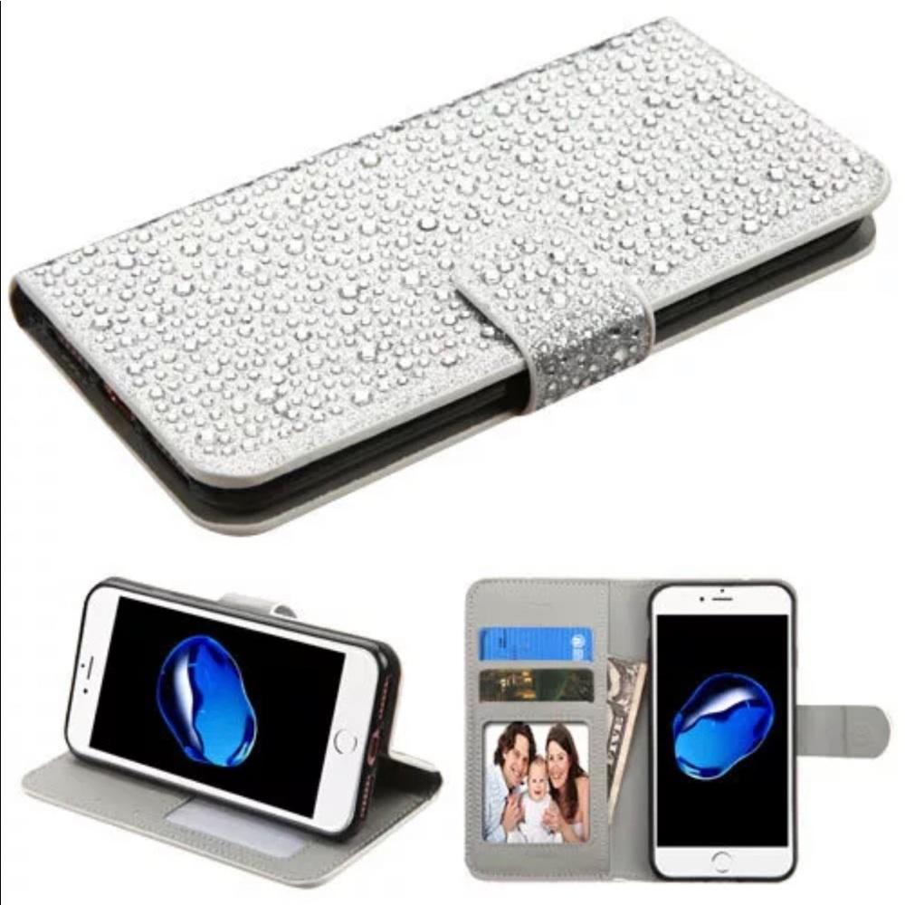 MYBAT iPhone 7 Phone Case Wallet Silver